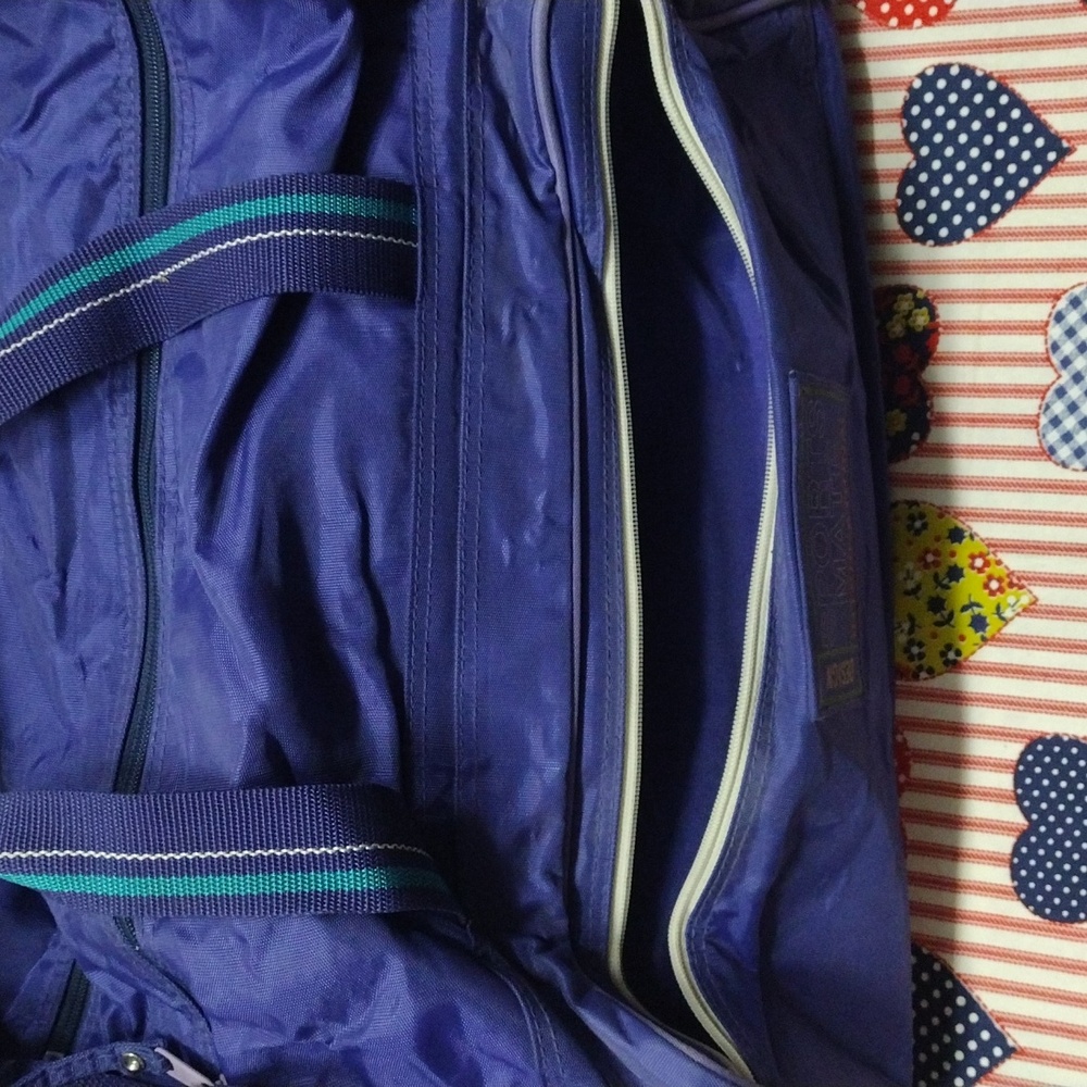 Purple Travel Gym Bag with Shoulder Strap - Picture 7 of 13